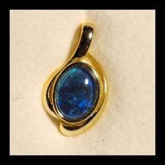 Triplet Opal Oval Pendant in Gold Plated Sterling Silver · Style 321