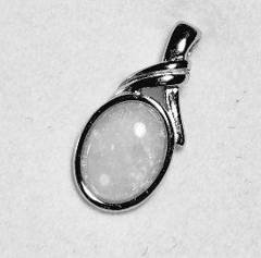 Solid Opal Oval Pendant in Sterling Silver · Style 020