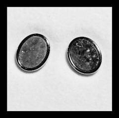 Doublet Opal Oval Stud Earrings in Gold Plated Silver · Style 901
