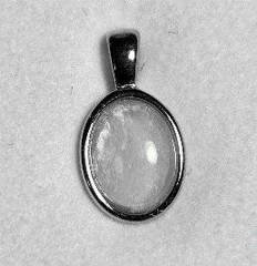 Solid Opal Oval Pendant in Gold Plated Sterling Silver · Style 219