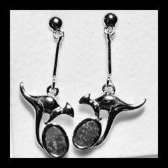 Doublet Opal Kangaroo Earrings, Gold Plated Sterling Silver · Style 906