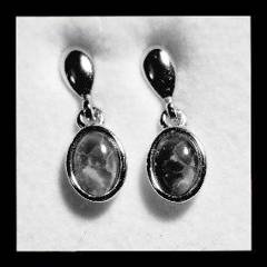 Triplet Opal Oval Drop Earrings in Sterling Silver · Style 521