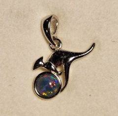 Triplet Opal Kangaroo Pendant in Sterling Silver · Style 135