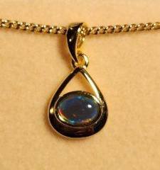 Triplet Opal Pendant in Gold Plated Sterling Silver · Style 313