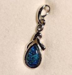 Triplet Opal Pear Pendant in Sterling Silver · Style 108