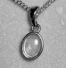 Solid Opal Oval Pendant in Gold Plated Sterling Silver · Style 217