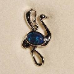 Triplet Opal Emu Pendant in Sterling Silver · Style 139