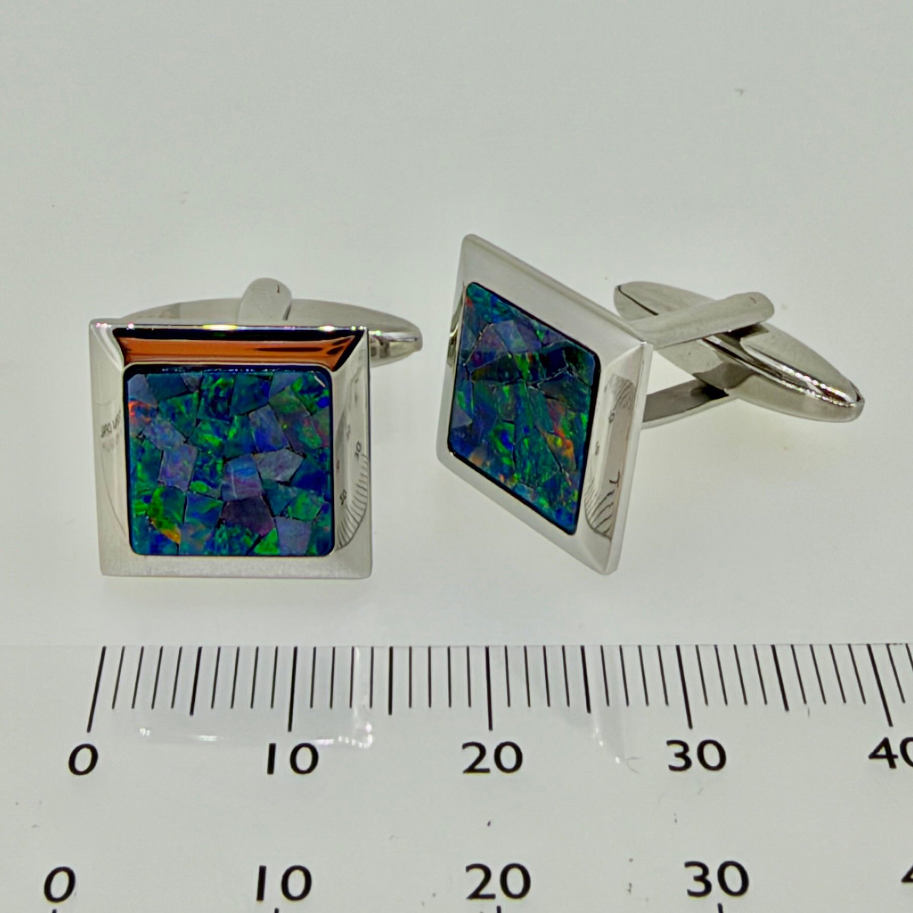 Mosaic Opal Square Cufflinks