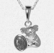 Triplet Opal Koala Pendant in Gold Plated Sterling Silver · Style 338