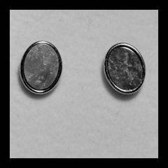 Doublet Opal Oval Stud Earrings in Sterling Silver · Style 800