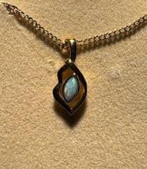 Marquise Opal Pendant in Closed-Back Setting · Style CB002