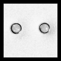 Solid Opal Round Stud Earrings in Sterling Silver · Style 422