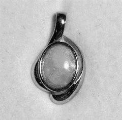 Solid Opal Oval Pendant in Gold Plated Sterling Silver · Style 221